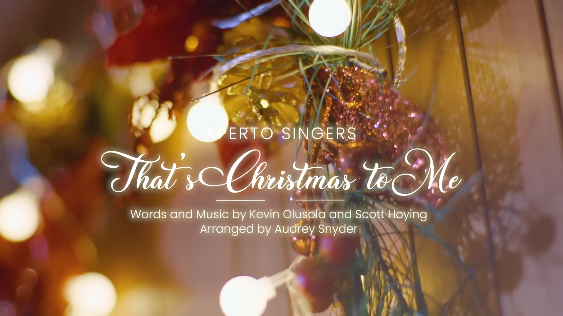 That_s Christmas to Me - APERTO SINGERS